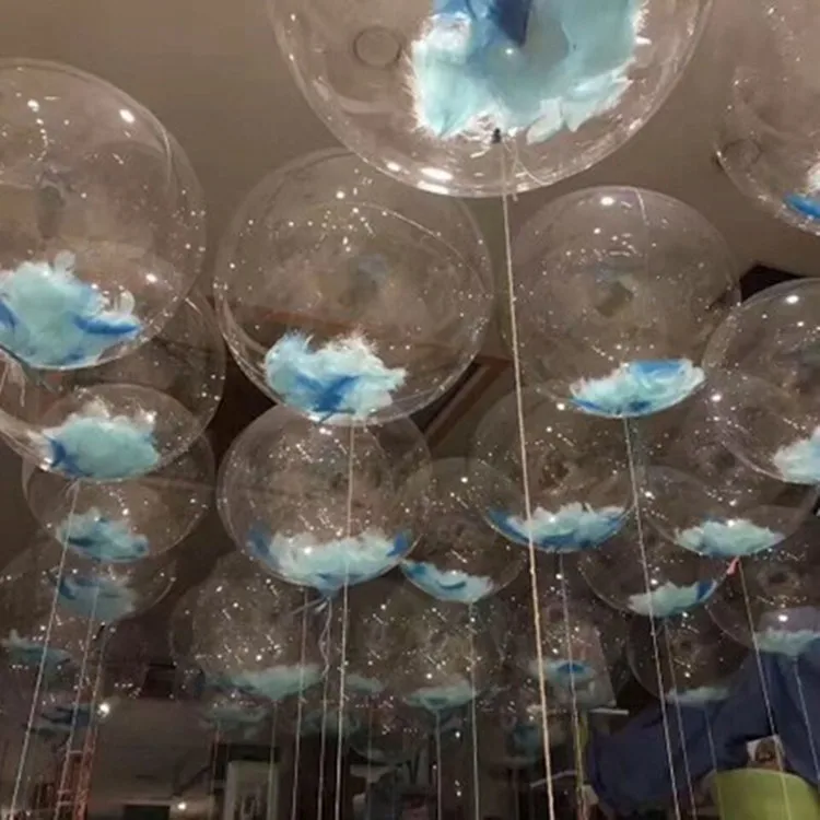 

1PC 24" No wrinkles Transparente Clear Balloon bubble helium ballon High Quality PVC Suit for Party Wedding Celebration Supplies