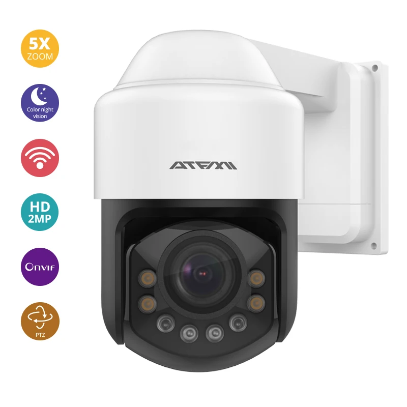 

IP Camera Wifi Mini PTZ Speed Dome Cameras Outdoor CCTV Security HD 1080p Onvif 4X Zoom ir led Color Night Vision Two Way Audio