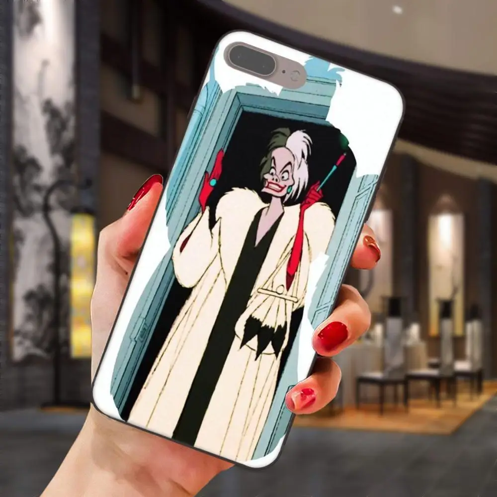 Мягкие ТПУ чехлы накладки Cruella мультфильм для Samsung Galaxy Note 4 8 9 G313 S3 S4 S5 S6 S7 S8 S9 S10 Edge Plus