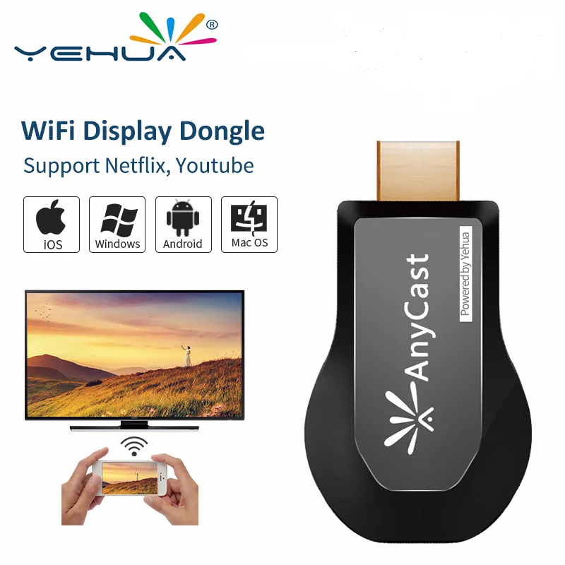 M9 1080P HDMI выход беспроводной WiFi Дисплей ТВ Ключ Приемник AirPlay AnyCast TV Stick DLNA Miracast для