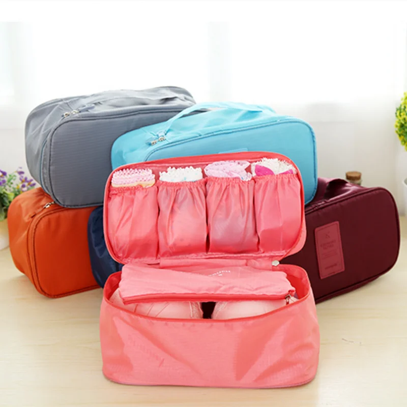 

IUX Waterproof Women Portable Travel Bags Bra Underwear makeup Bag Cosmetic Makeup Toiletry Wash Storage bag for Girl travel