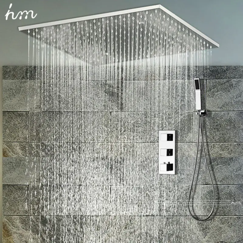  hm Thermostatic Pattern Control Shower Faucet Mirror Finished&20