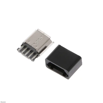 

10 Pcs DIY Micro USB 5 Pin Female Socket Kit Connector Plug Solder Welding Shell Damom