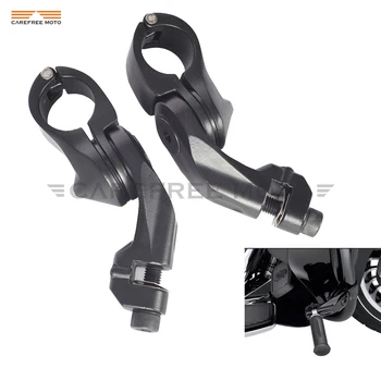 

Matte Black 1-1/4" 32mm Motorcycle Short Angled Adjustable Highway Footpeg Foot Rest Mount Kit Case for Harley Davidson