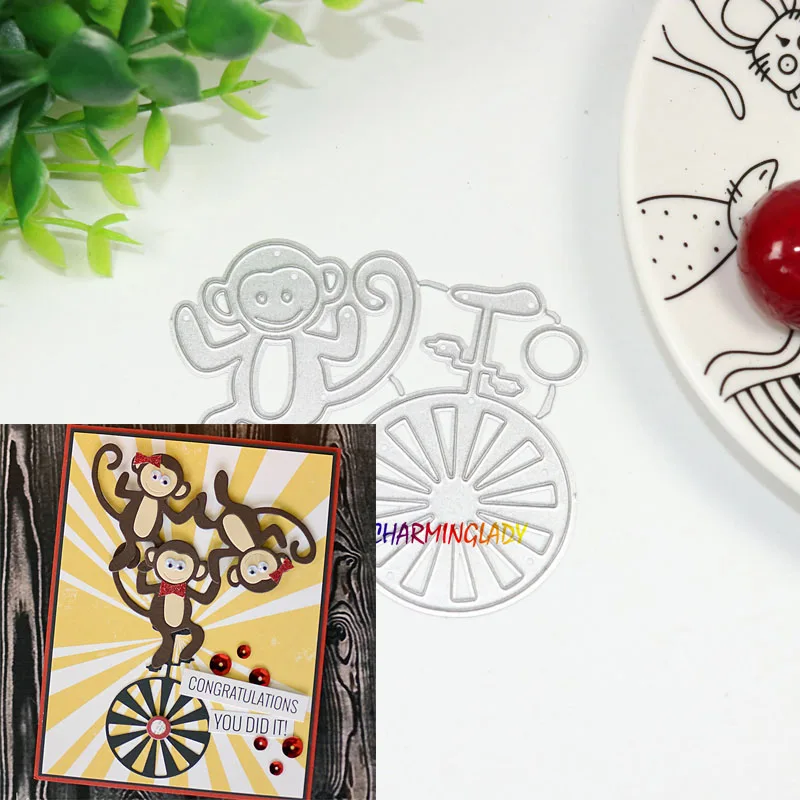 

Monkey Metal Cutting Dies Stencils for DIY Scrapbooking Photo Album Embossing Folder Paper Crafts Template Decor Accessories