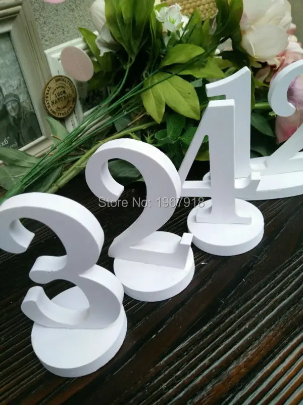 White Table Number, Free Stand Wedding Table Number, Table Stand, Rustic Wedding Centerpieces Table Decoration Mariage Decor (1)