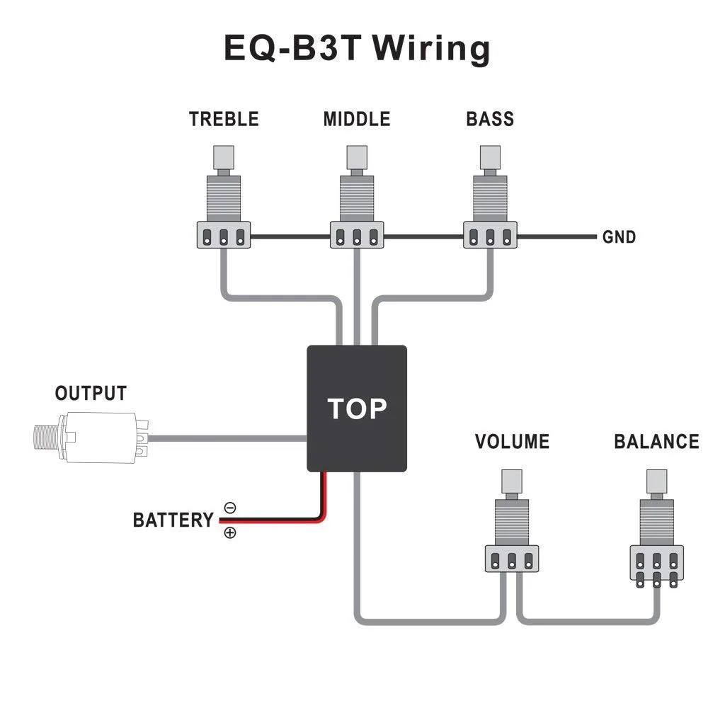 Belcat Высокое качество Бас Пикап активный эквалайзер активный EQ-B3T предусилитель цепи для бас гитары Замена