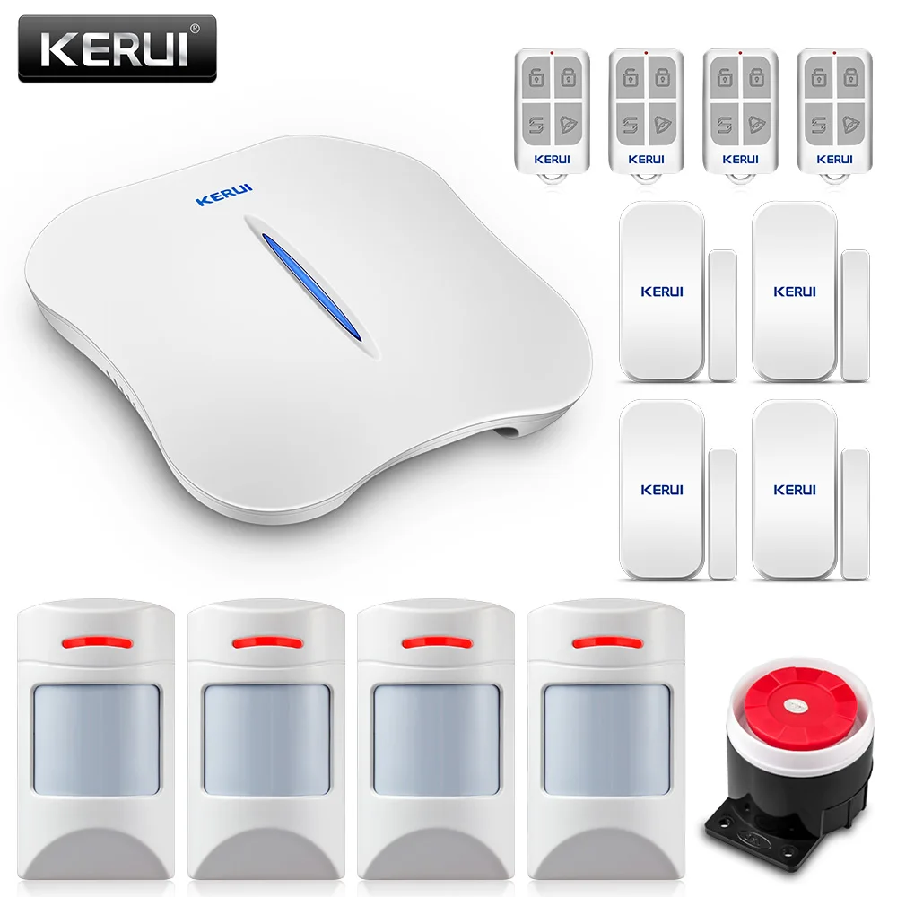 KERUI W1 WI-FI дома охранной сигнализации с анти-животное PIR сенсорный детектор security системы PSTN сигнализации домашний движения Сенсор