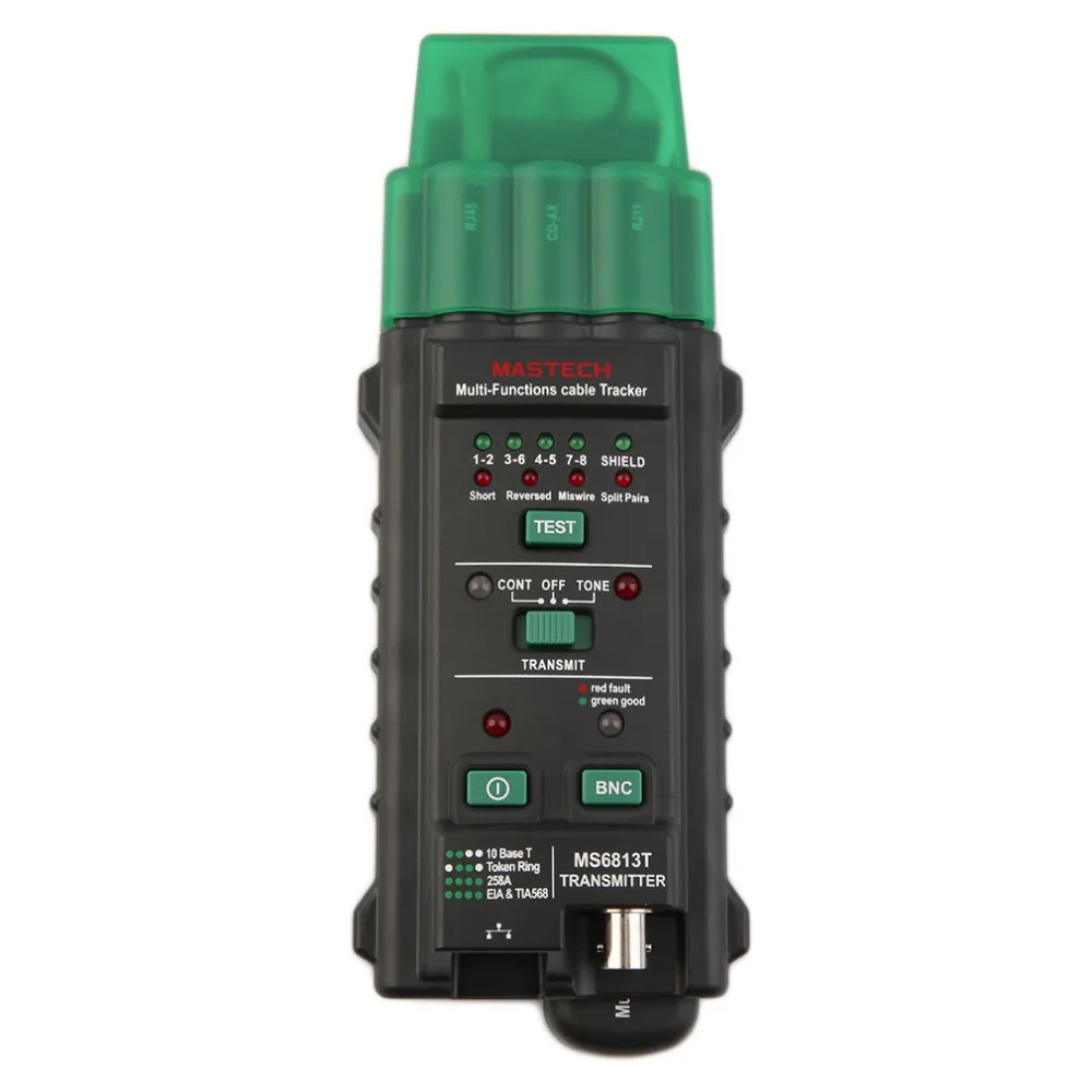 MASTECH MS6813 متعددة الوظائف شبكة الكابل فاحص خط الهاتف الفاحص المقتفي الكاشف RJ45 RJ11