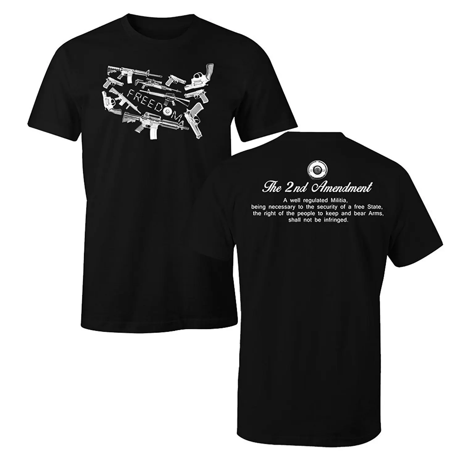 Hot Sale 100% Cotton Fantastic Tees Freedom Rights To Bear Arms Second Amendment Men'S T-Shirt Summer Style Tee Shirt | Мужская