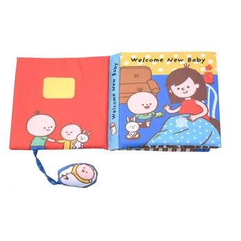 

Infant Cloth Book Cartoon Baby Soft Activity Crinkle Cloth Books Educational Learning Toys