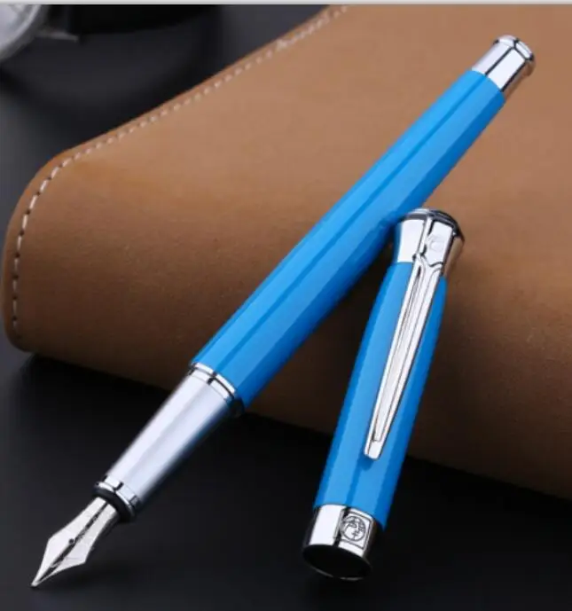 Пикассо Pimio лучшая перьевая ручка 903 темно-синяя дорогая металлическая чернильная ручка F Перо каллиграфия ручки Роскошная Подарочная коробка чернильные ручки