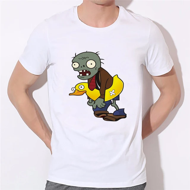 Best Offers 2018 The latest models plants vs zombies men clothing cartoon game pattern boys clothes O-Neck T-shirt 53-2#