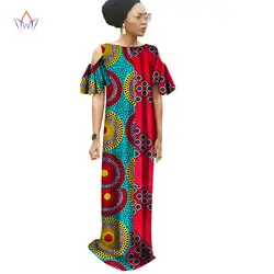 Летнее платье Дашики Африканский длинное платье для Для женщин платье макси Базен Riche с рукавом-бабочкой вечерние платье для Femme WY2118