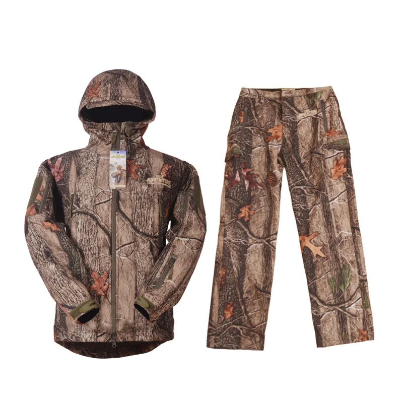 2019 de Primavera de otoño de los hombres de camuflaje táctica al aire libre Camping montañismo tiroteo Trekking traje de caza chaqueta de Shell suave 2019 de Primavera de otoño de los hombres de camuflaje táctica al aire libre Camping montañismo tiroteo Trekking traje de caza chaqueta de Shell suave