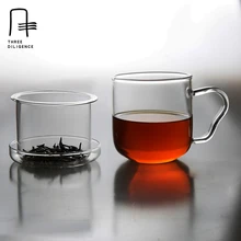 Obst Tee Glas Tasse Hitzebeständige Klarglas Teetassen mit Sieb Filter Pflanzliche Blumen Tee Becher Wärmedämmung Wasser tassen