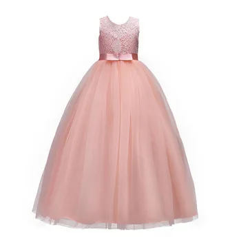 

2019 Summer New Pattern Children's Dresses Lace Long Sleeveless Vest Dress