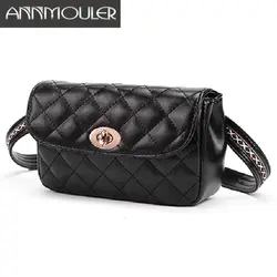 Annmouler Новая модная женская сумка на плечо черная сумка на грудь из искусственной кожи поясная сумка маленькая поясная сумка для девочек