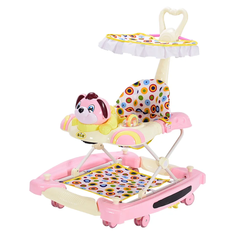 

4 In1 Multi-functional Baby Walker with Wheels Music for Infants Toddlers Learning Warking Assistant Anti O-shaped Legs Rollover