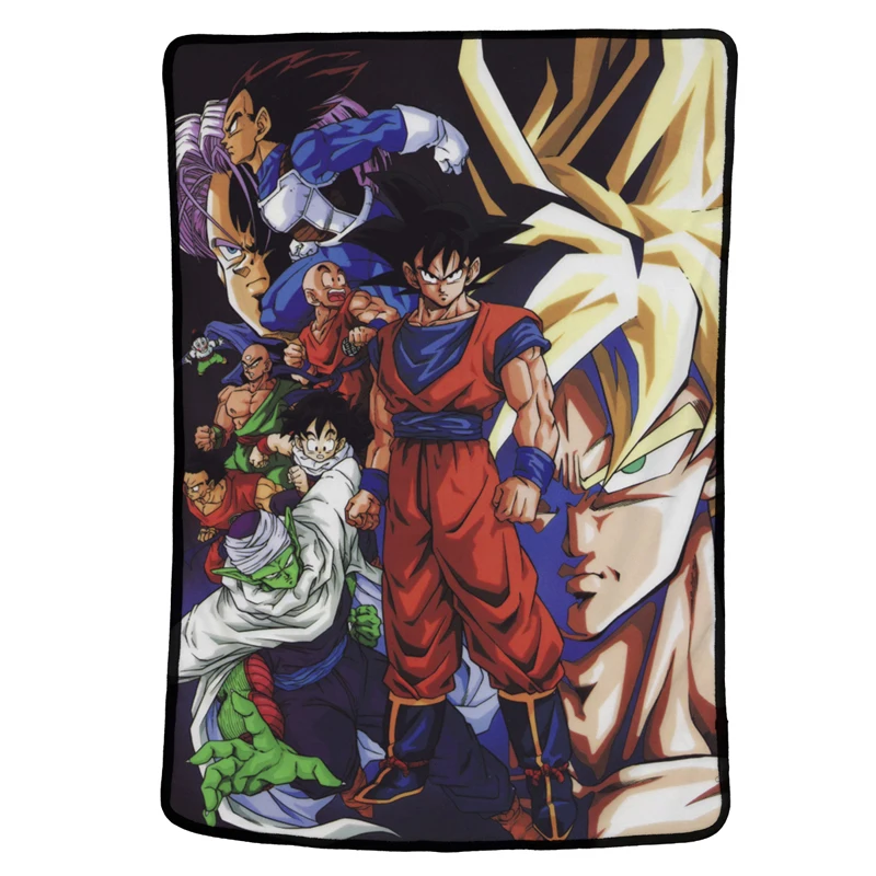 Cena EHOMEBUY 3D koc anime dragon ball Goku 3D drukuj flanelowy Hotel ozdoba sofy domu wiosna jesień miękka ciepła okładka 3 rozmiar