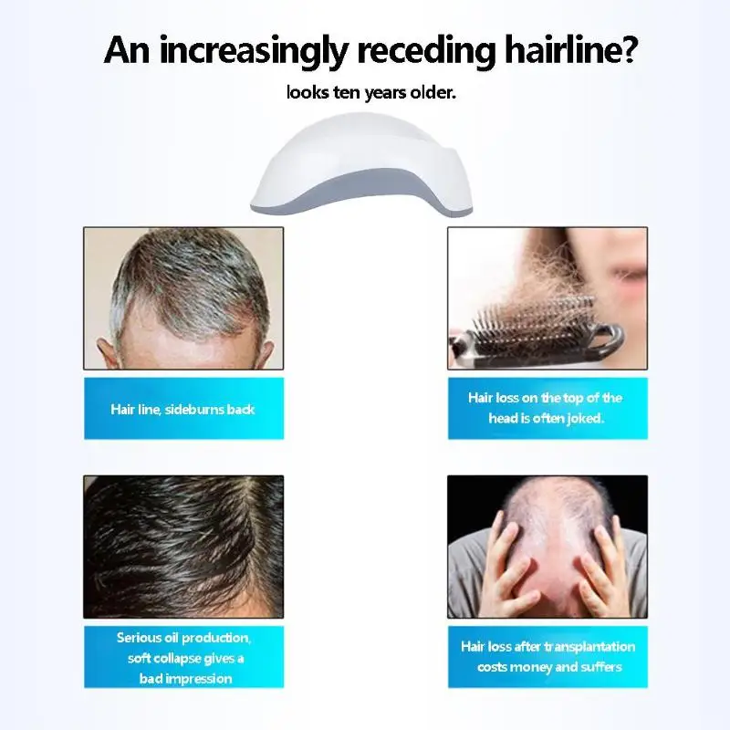 650нм лазерная терапия для роста волос шлем устройство для роста волос лечение выпадения волос
