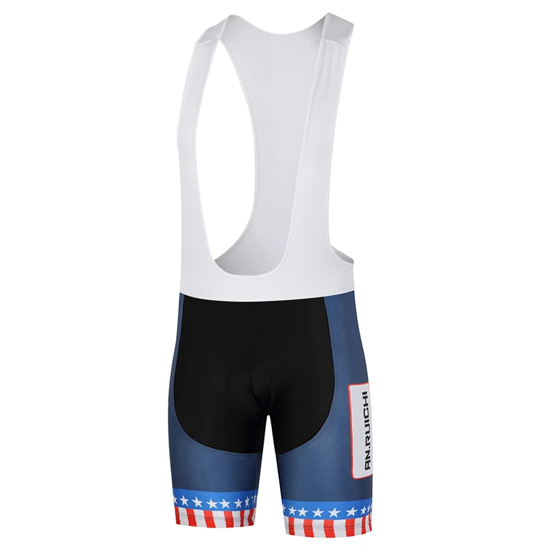 

Women/Men Spring Summer Cycling Bib Shorts Brief Blue Stars Matches Stripes 3D Protection Cushion Customized/Wholesale Service