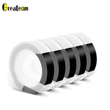 Greateam 5 шт. 3D для тиснения, из ПВХ этикетки ленты 9 мм* 3 м для Dymo M1011 1610 1880 12965 ручные этикетки принтеры Motex E101 Label Makers