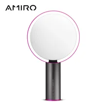 AMIRO 8 дюймов светодиодный зеркало с подсветкой для макияжа w/Перезаряжаемые Батарея, кнопка включения/выключения Смарт Сенсор, Цвет четкость Системы