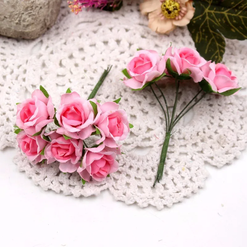 6 шт., искусственные цветы, шелковые розы, свадебная обувь, головной убор, сделай сам, украшение дома, цветок, стена, Искусственные Свадебные wreath collage