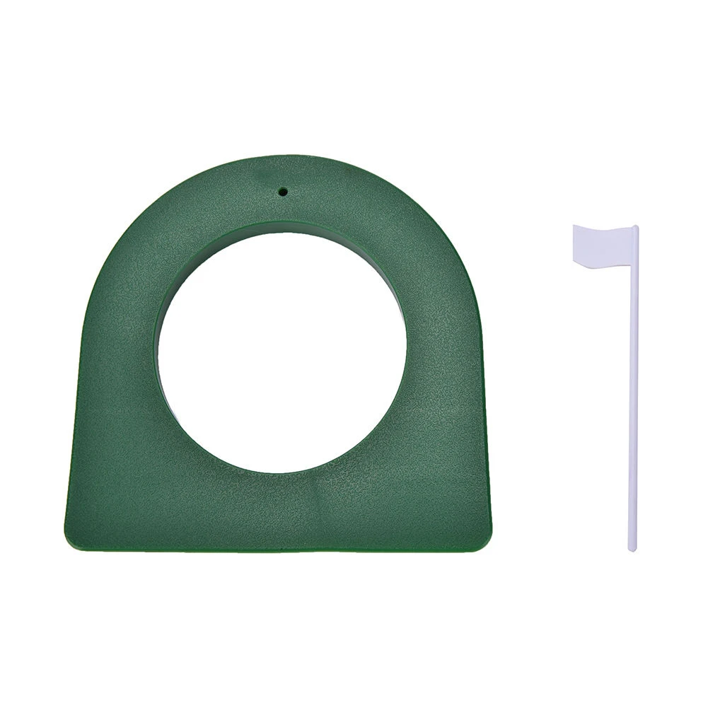 Гольф в/открытый зеленый пластик регулирования положить чашку отверстие клюшки практика тренер + флаг улучшить ваш положить точность