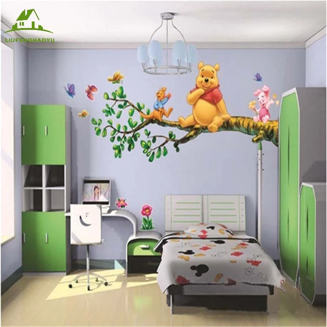 winnie pooh kinderzimmer, cartoon tier winnie pooh vinyl wandaufkleber für kinderzimmer jungen, Design ideen