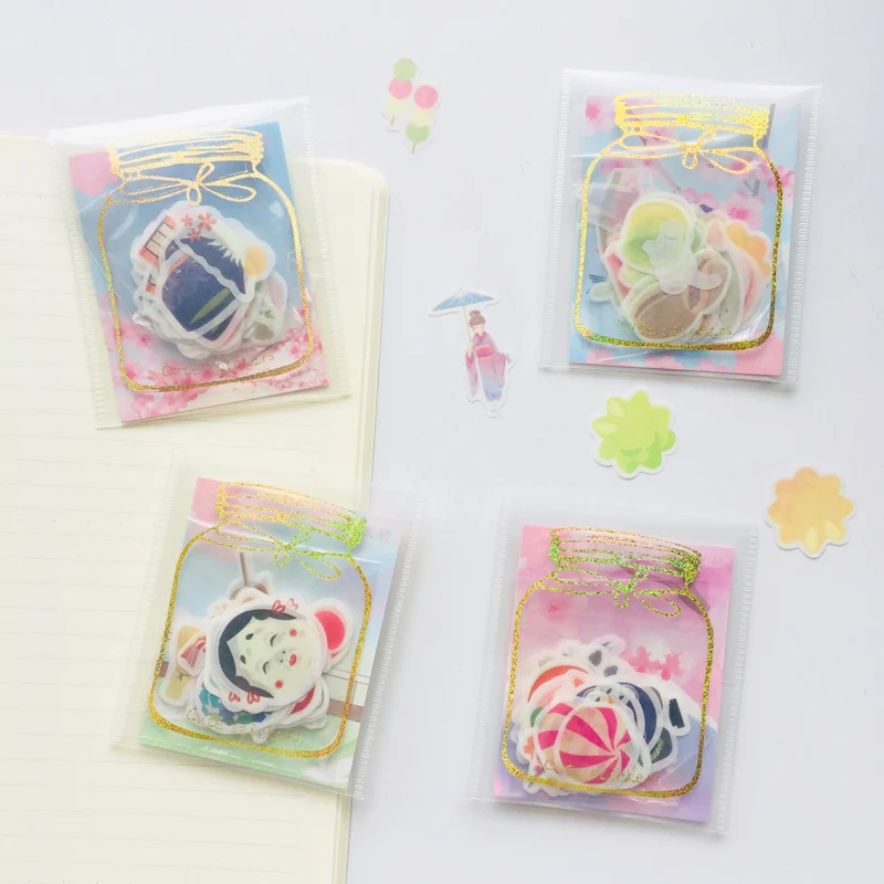 40 листов/сумка в японском стиле Sakara Fuji декоративные из рисовой бумаги наклейки Скрапбукинг DIY Дневник этикетка-наклейка