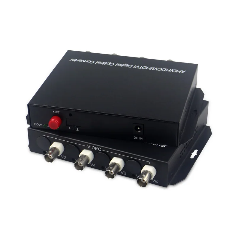 

4-CH HD Video AHD CVI TVI Fiber optical Converter to coaxial converter single-mode single fiber 10KM 1080P