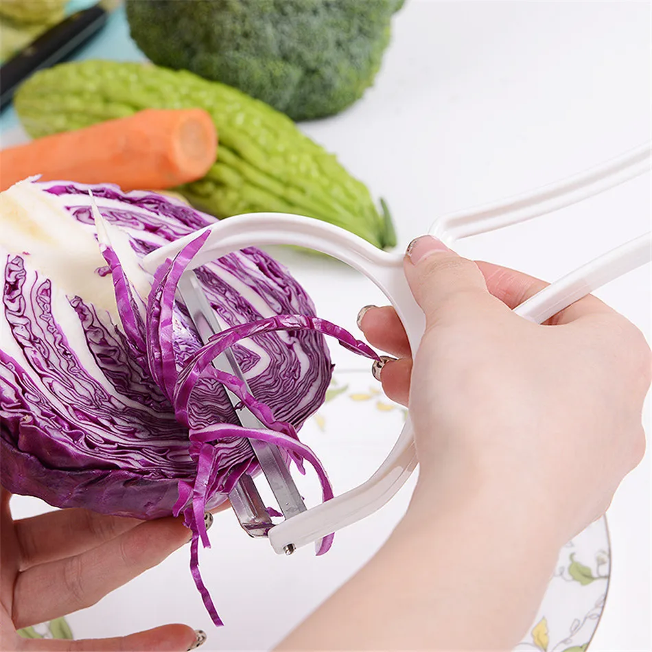 

4YANG Stainless Steel Cabbage Slicer Vegetables Graters Wide Mouth Fruit Peelers Knife Potato Big Cutter Kitchen Gadgets