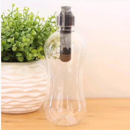 Горячая Распродажа 500 мл открытый фильтр с активированным углем бутылка для воды спортивный шейкер велосипедные бутылки чашка для питья велосипедные кружки - Цвет: Black