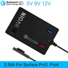 Surface Pro 3 Pro 4 Charger,DUMVOIN 72W 12V 2.58A Adapter Power Supply Charger with QC 3.0 for Microsoft Surface Pro 3 Pro4