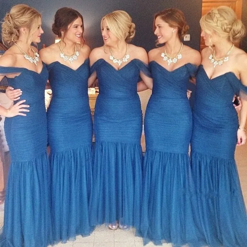 Y Mermaid Bridesmaid Gown Navy Blue Peach Ivory Champagne Silver Y Mermaid Bridesmaid Gown Navy Blue Peach Ivory Champagne Silver Yellow Hunter Lavender Dresses Fast Shipping In From