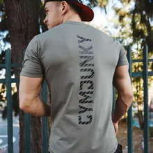 Новинка, Мужская хлопковая футболка с коротким рукавом, спортивная одежда для фитнеса, бодибилдинга, Мужская футболка для тренировок, Повседневная брендовая футболка, топы