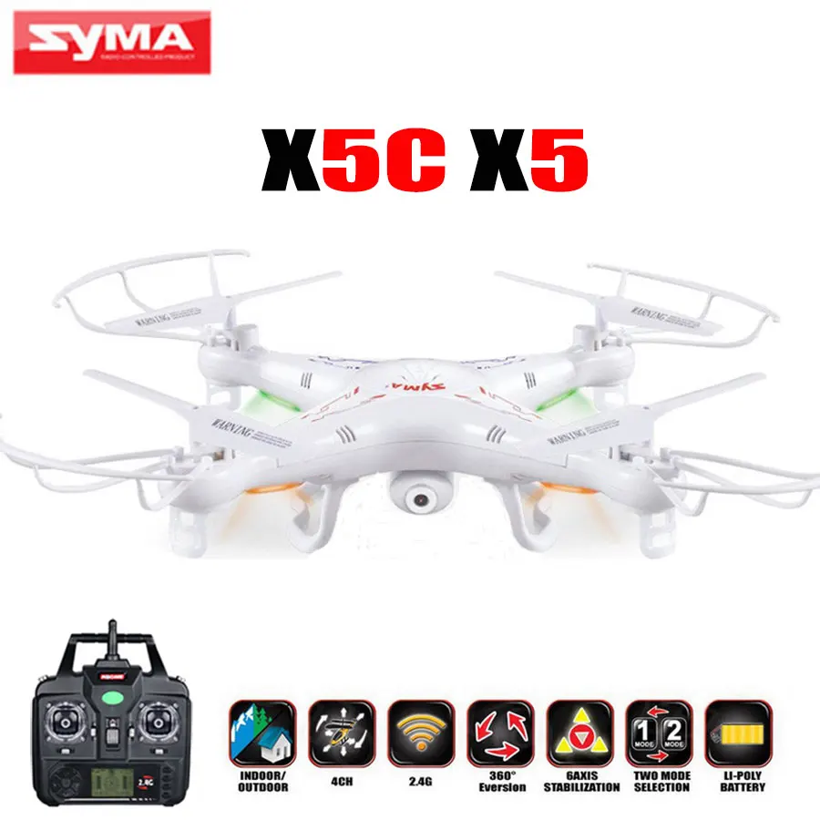 Обновление версии SYMA X5C Радиоуправляемый Дрон 4CH 6 оси дистанционного Управление вертолет Quadcopter с 2MP HD Камера или X5 радиоуправляемый Дрон