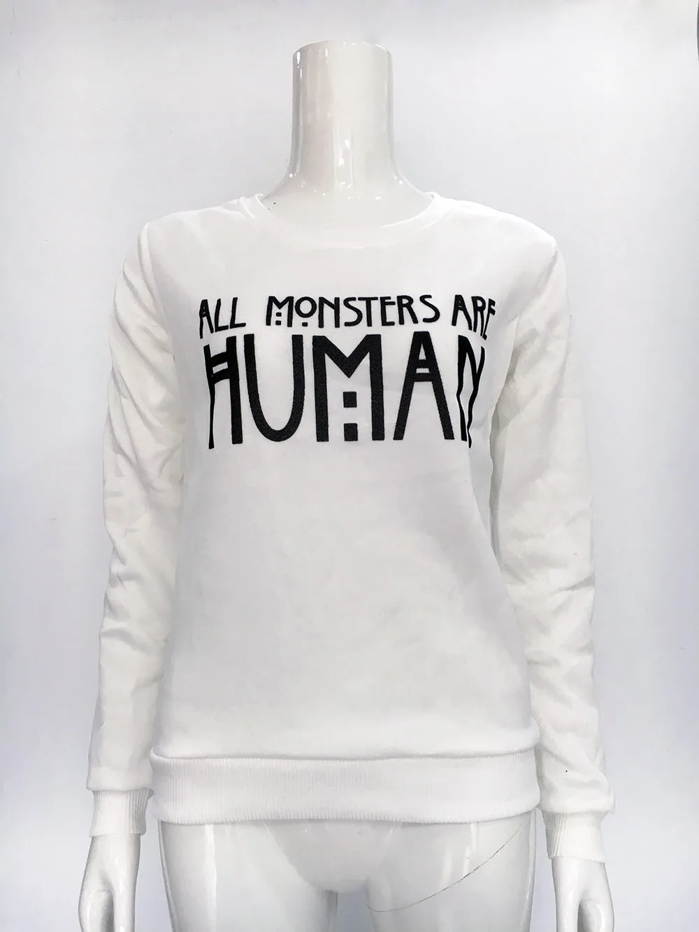 Женские толстовки с капюшоном и надписью All Monsters Are Human повседневные в стиле
