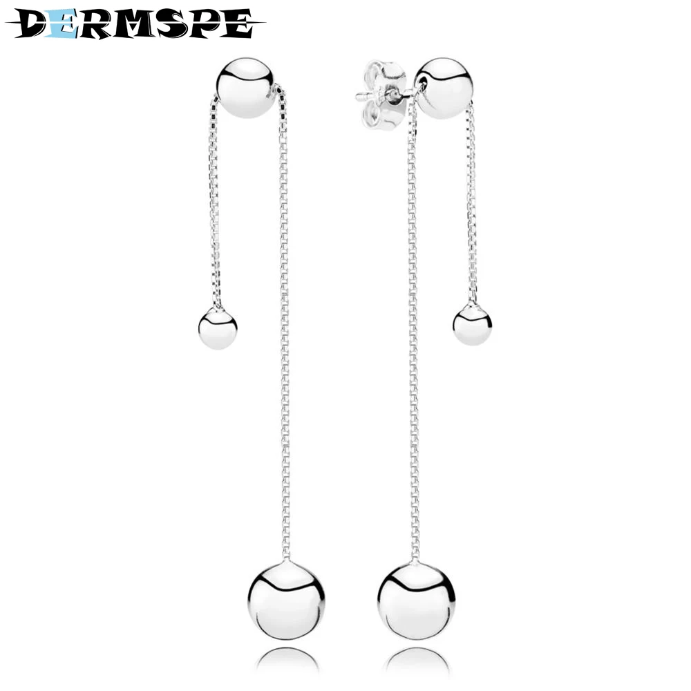 

DERMSPE 100% Sterling silver 297535 SHOOTING STARS HANGING EARRING Original Women wedding Fashion Merry Christmas Jewelry