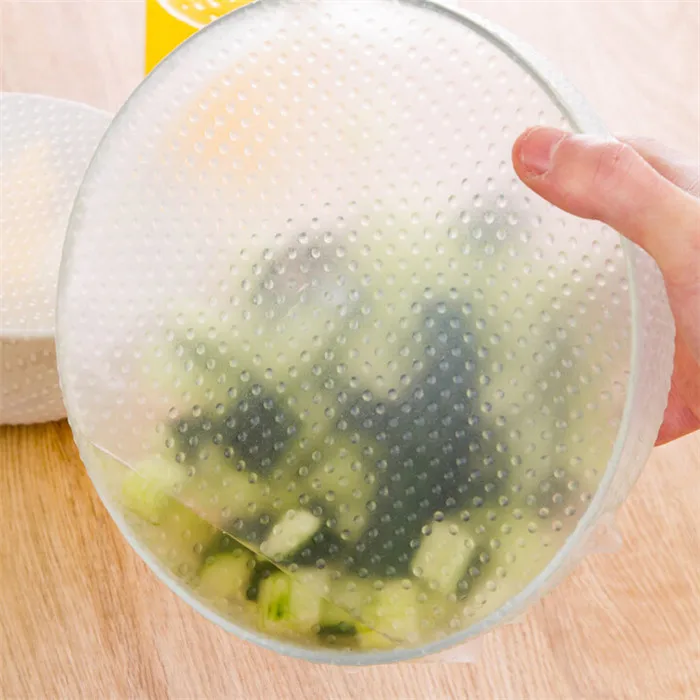 Silicone saran wrap for multi purpose transparent cover kitchen accessories font b food b font saver