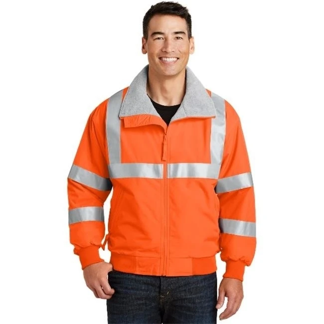 Port Authority SRJ754 Mens Enhanced Visibility Challenger Jacket with Reflective Taping Safety Orange & Reflective - Extra Large