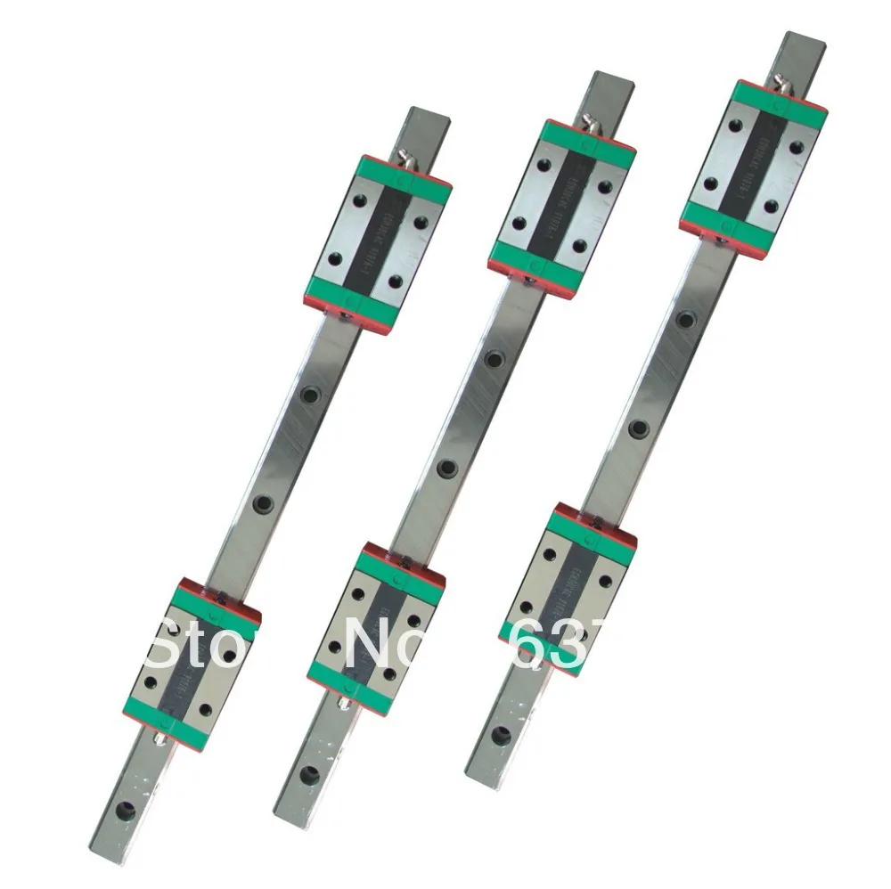 

3pcs 100% original HIWIN mini Linear guide MR7 MGN7-L200/300/400MM + 6pcs MGN7C miniature block bearings