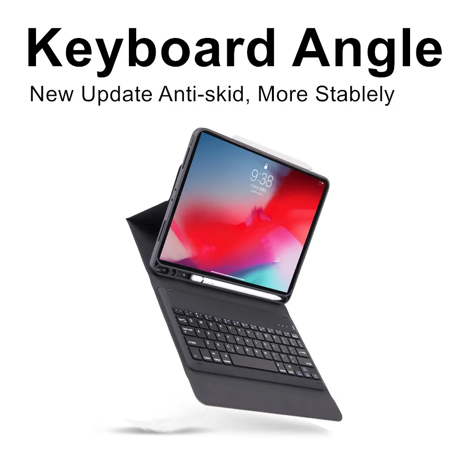 Чехол с клавиатурой Bluetooth для iPad Pro 12 9 дюйма 2018 умный чехол из искусственной кожи