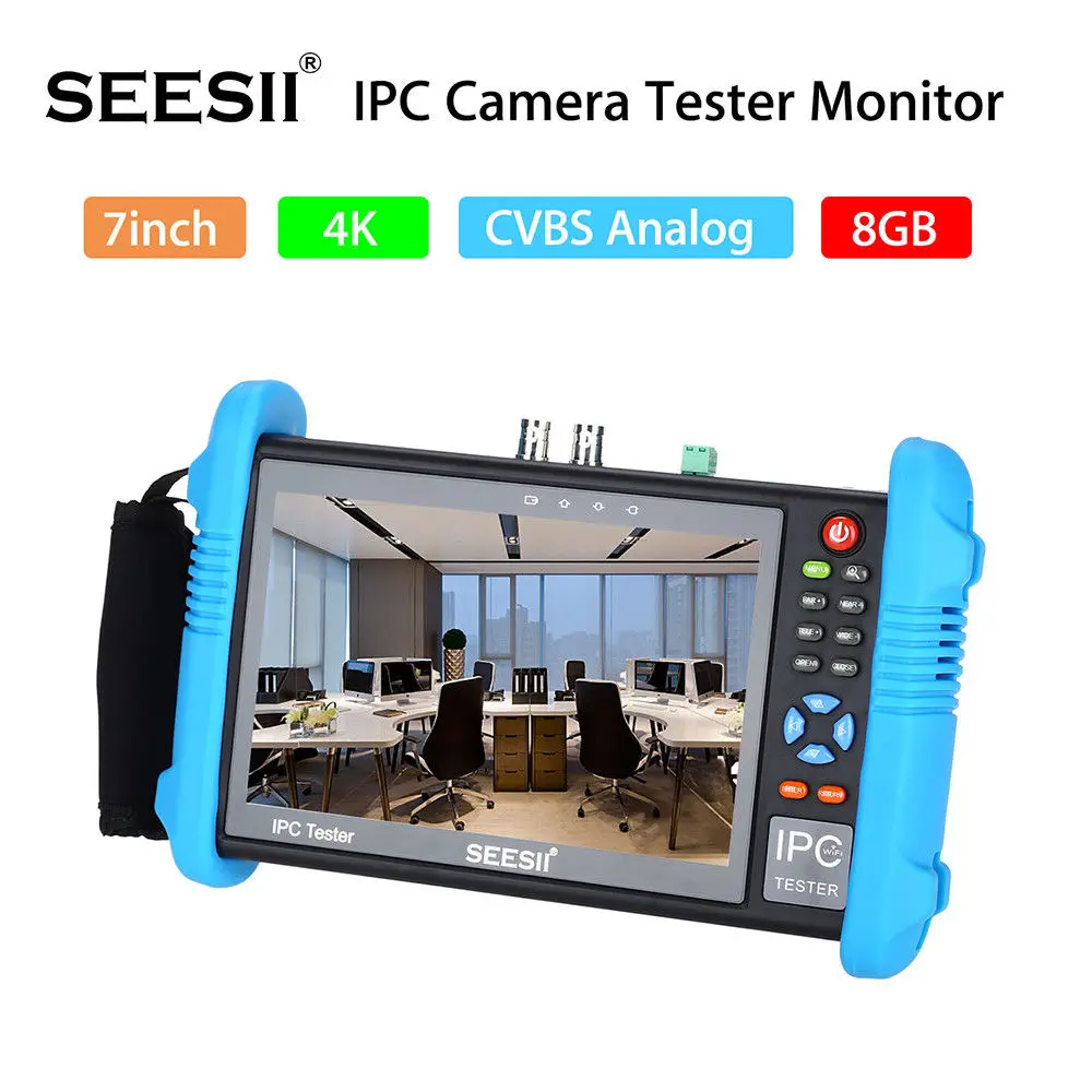 SEESII 9800 плюс " IP Камера Тесты er 4K 1080P IPC CCTV монитор CVBS видео аудио POE Тесты Сенсорный экран HDMI Выход открытие 8 Гб