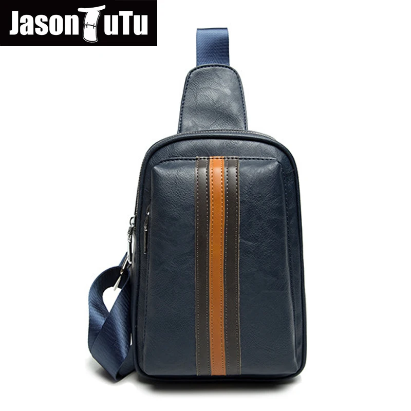 

JASON TUTU Vintage Handbag Travel Riding Messenger bag men leather Crossbody Shoulder bag Masculina Sling Chest Bag Purse B480