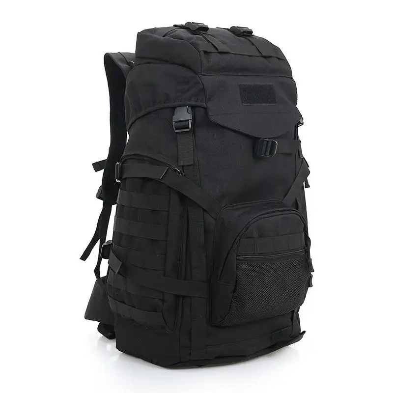 Molle 60L походный рюкзак тактический военный рюкзак большие водонепроницаемые Рюкзаки камуфляжные походные уличные сумки на плечо - Цвет: Black