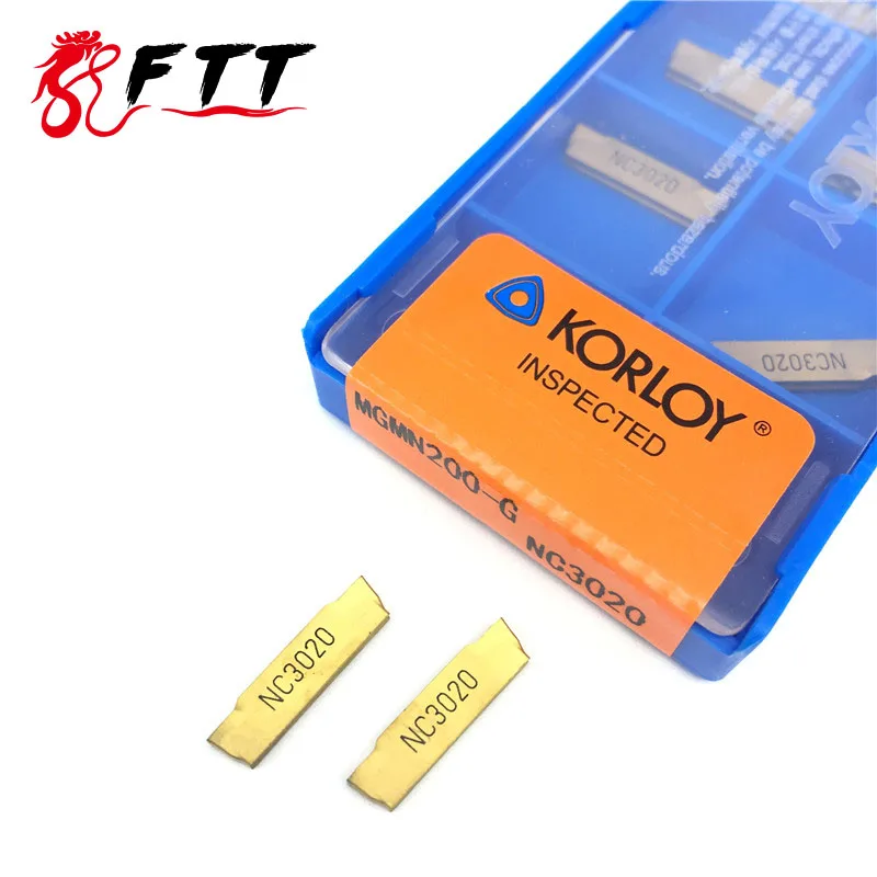KORLOY 10PCS MGMN200 G NC3020 grooving carbide inserts MGMN 200 lathe cutter turning tool Parting and grooving tool Parting off KORLOY 10PCS MGMN200 G NC3020 grooving carbide inserts MGMN 200 lathe cutter turning tool Parting and grooving tool Parting off