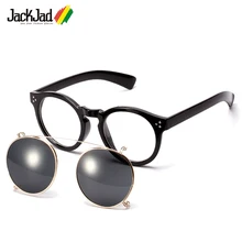 JackJad, новая мода, стимпанк, стильный объектив, съемные солнцезащитные очки, на застежке, Ретро стиль, круглые, фирменный дизайн, солнцезащитные очки Oculos De Sol 4310